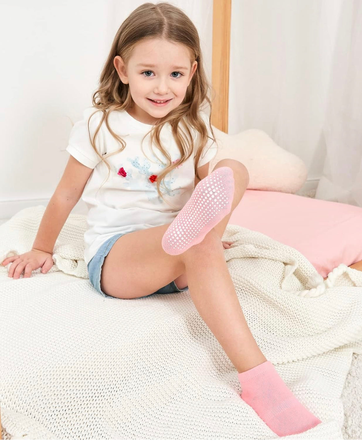 Zaples Baby Non Slip Grip Ankle Baby Socks With Non Skid Soles - 12 Pairs