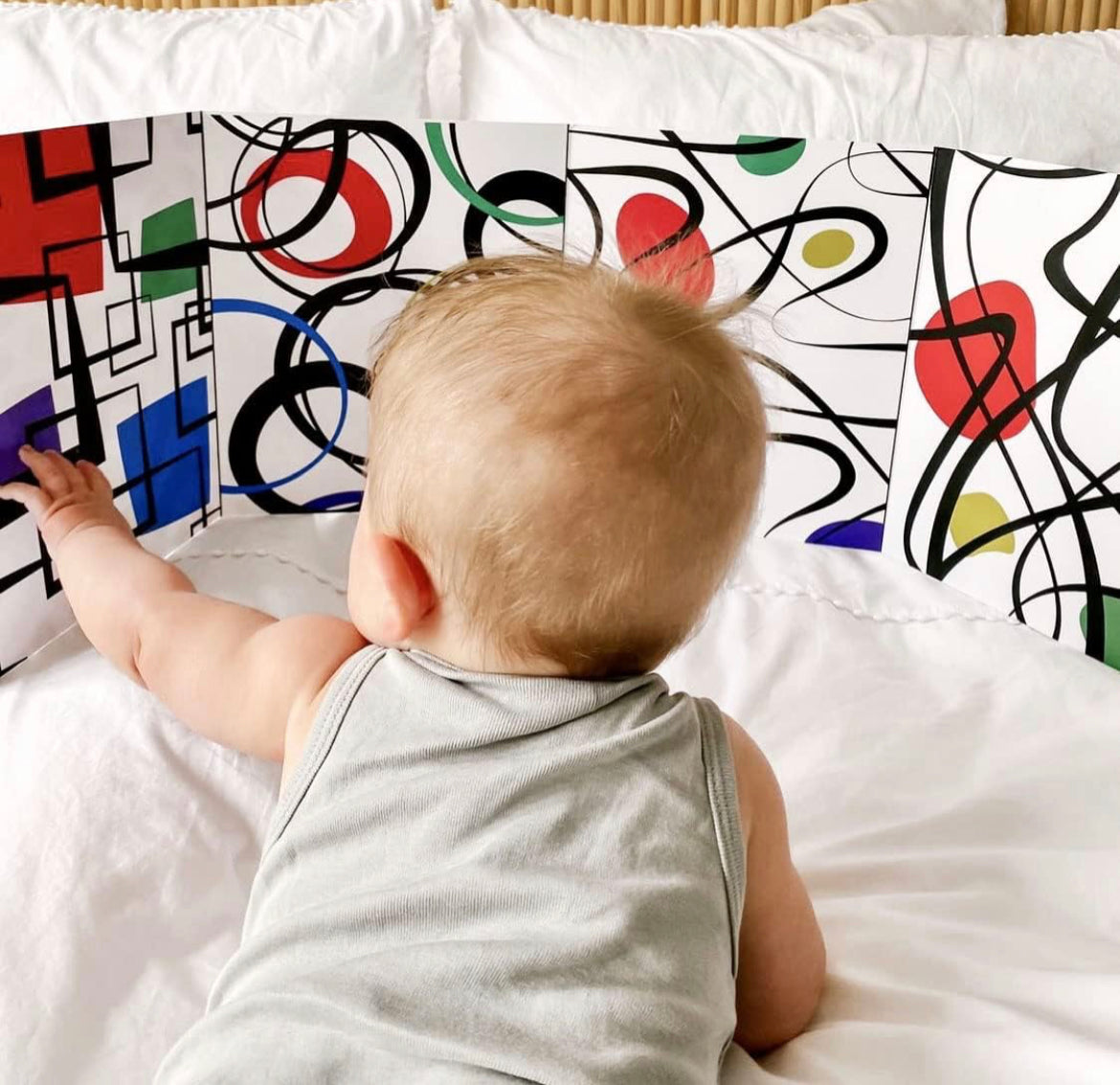 My Little Learner High Contrast Pattern Tummy Time Sensory Fold Out Board Book