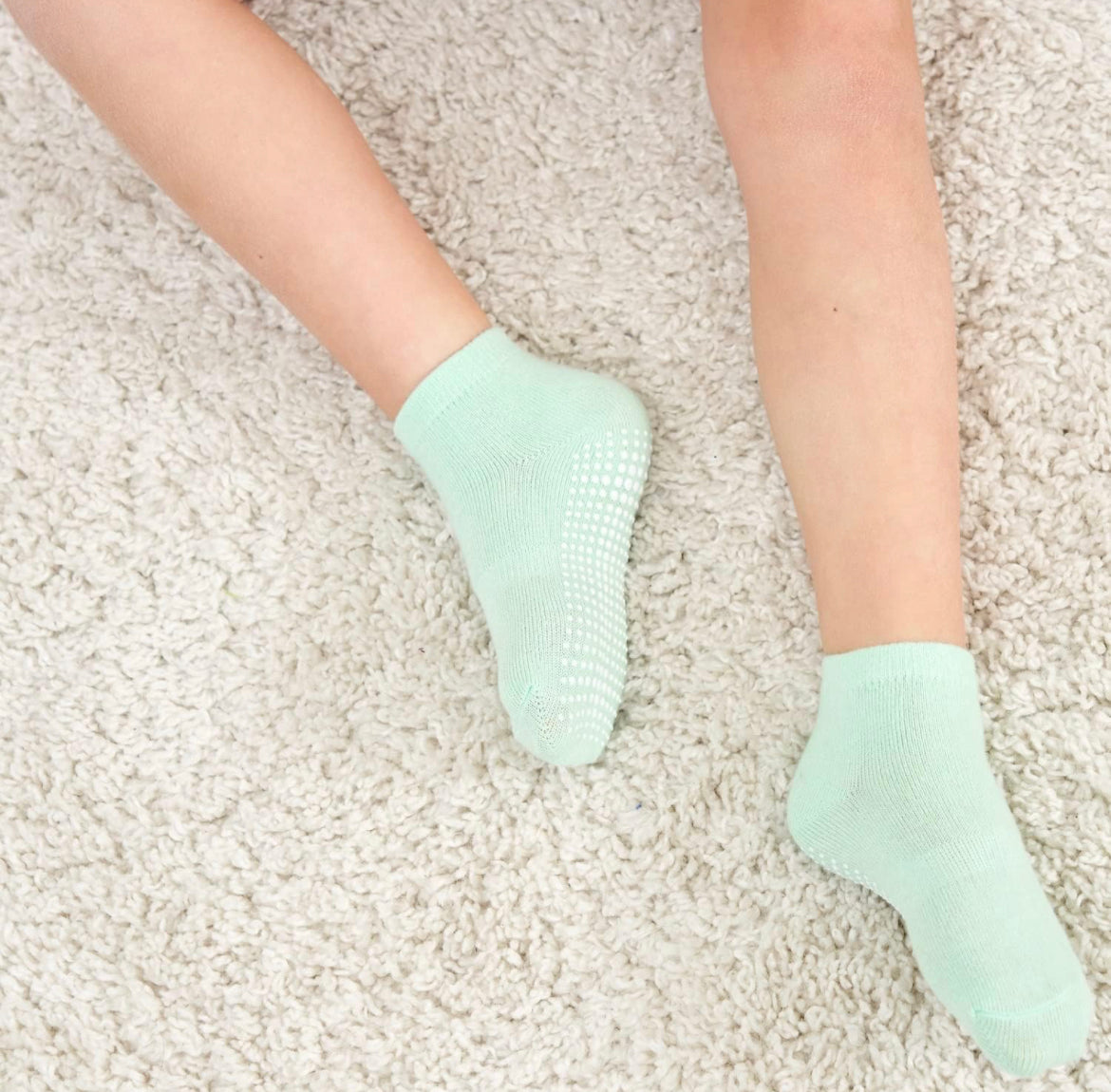 Zaples Baby Non Slip Grip Ankle Baby Socks With Non Skid Soles - 12 Pairs