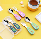 Rainbow Skool Kids Spoon & Fork Set