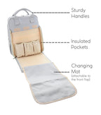 Bumble & Bird Multifunctional Diaper Backpack - Grey