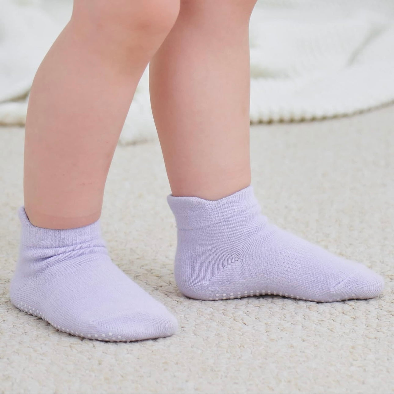 Zaples Baby Non Slip Grip Ankle Baby Socks With Non Skid Soles - 12 Pairs