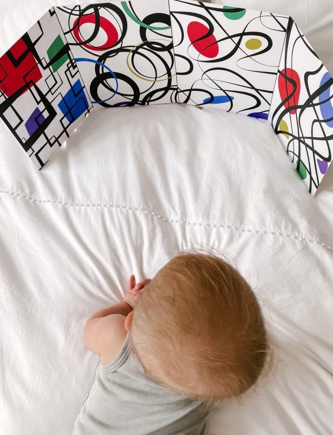 My Little Learner High Contrast Pattern Tummy Time Sensory Fold Out Board Book