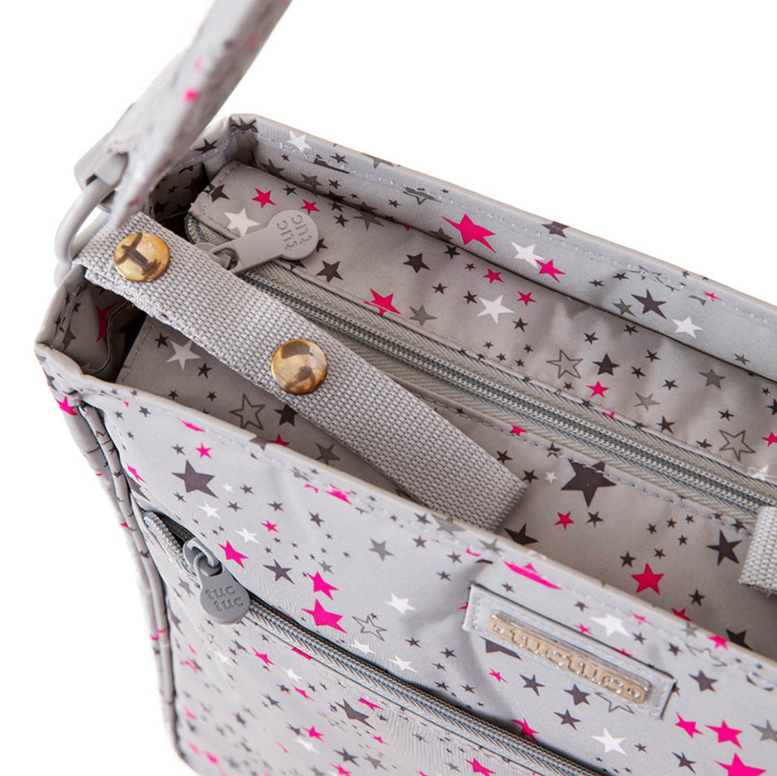 Little Story Star Diaper Bag - Grey