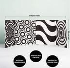 My Little Learner Black & White High Contrast Baby Sensory Fold Out Board Book