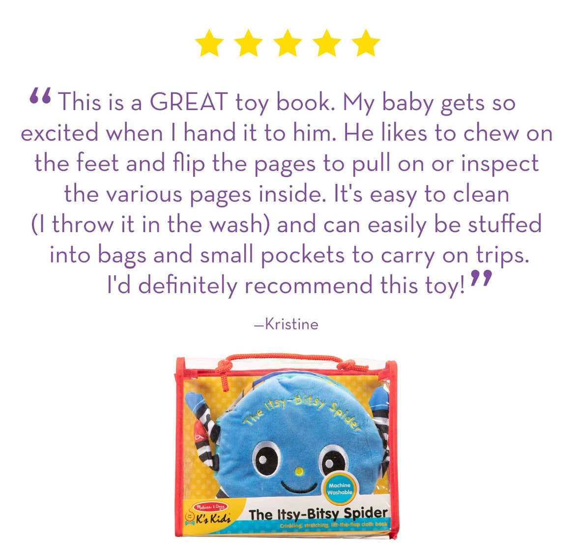 Melissa & Doug Itsy Bitsy Spider Soft Activity Book