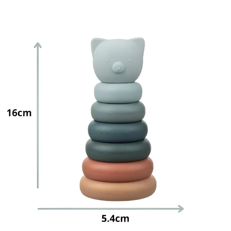 Twinkle Circular Silicone Stacker - Bear