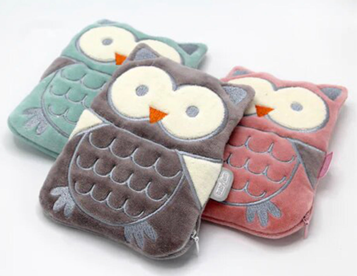 Babyjem Cherry Seeds Filled Velvet Colic Pillow Owl