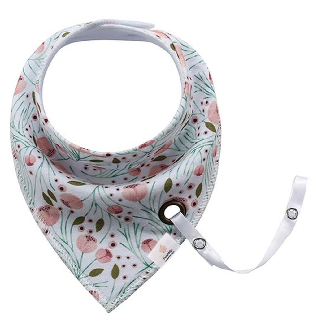 Tiny Toes Baby Bib With Pacifier String