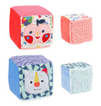 A Thousand & One Cuddles Set Of 4 Colorful Cloth Cubes