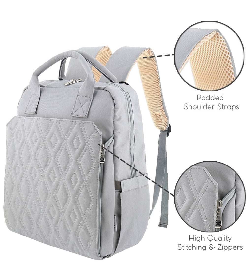 Bumble & Bird Multifunctional Diaper Backpack - Grey
