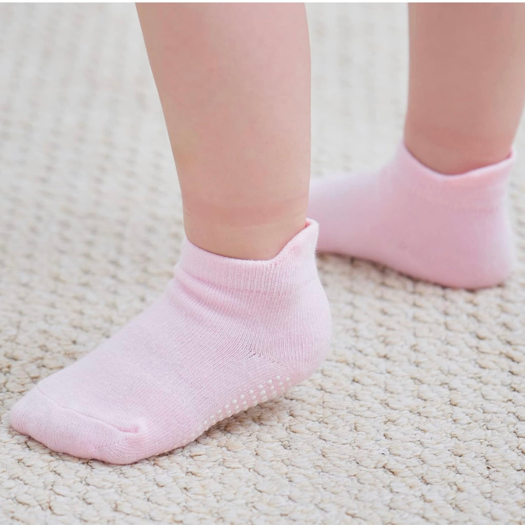 Zaples Baby Non Slip Grip Ankle Baby Socks With Non Skid Soles - 12 Pairs