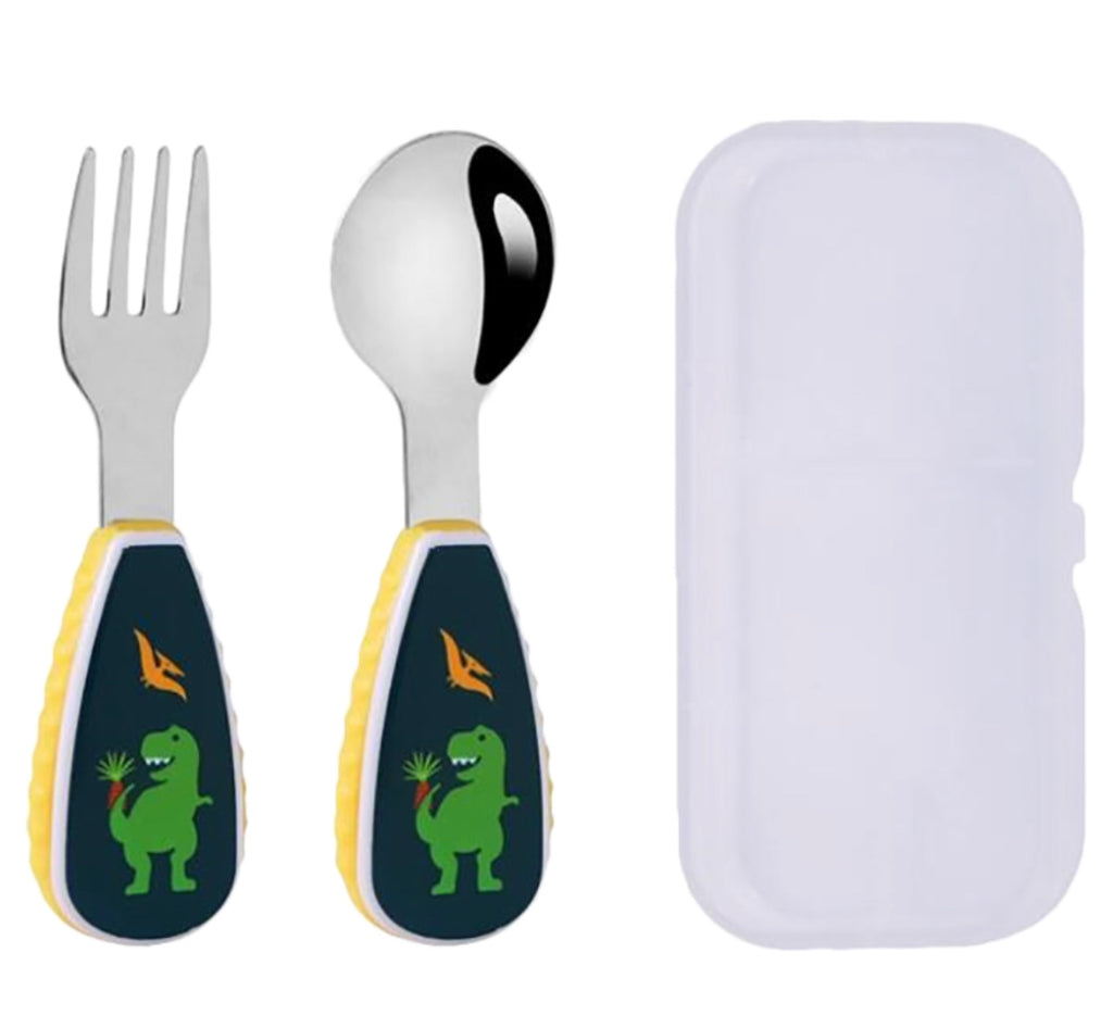 Rainbow Skool Kids Spoon & Fork Set