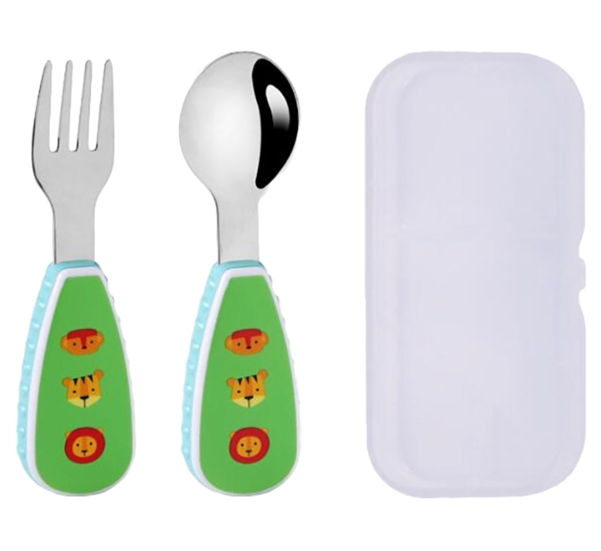 Rainbow Skool Kids Spoon & Fork Set