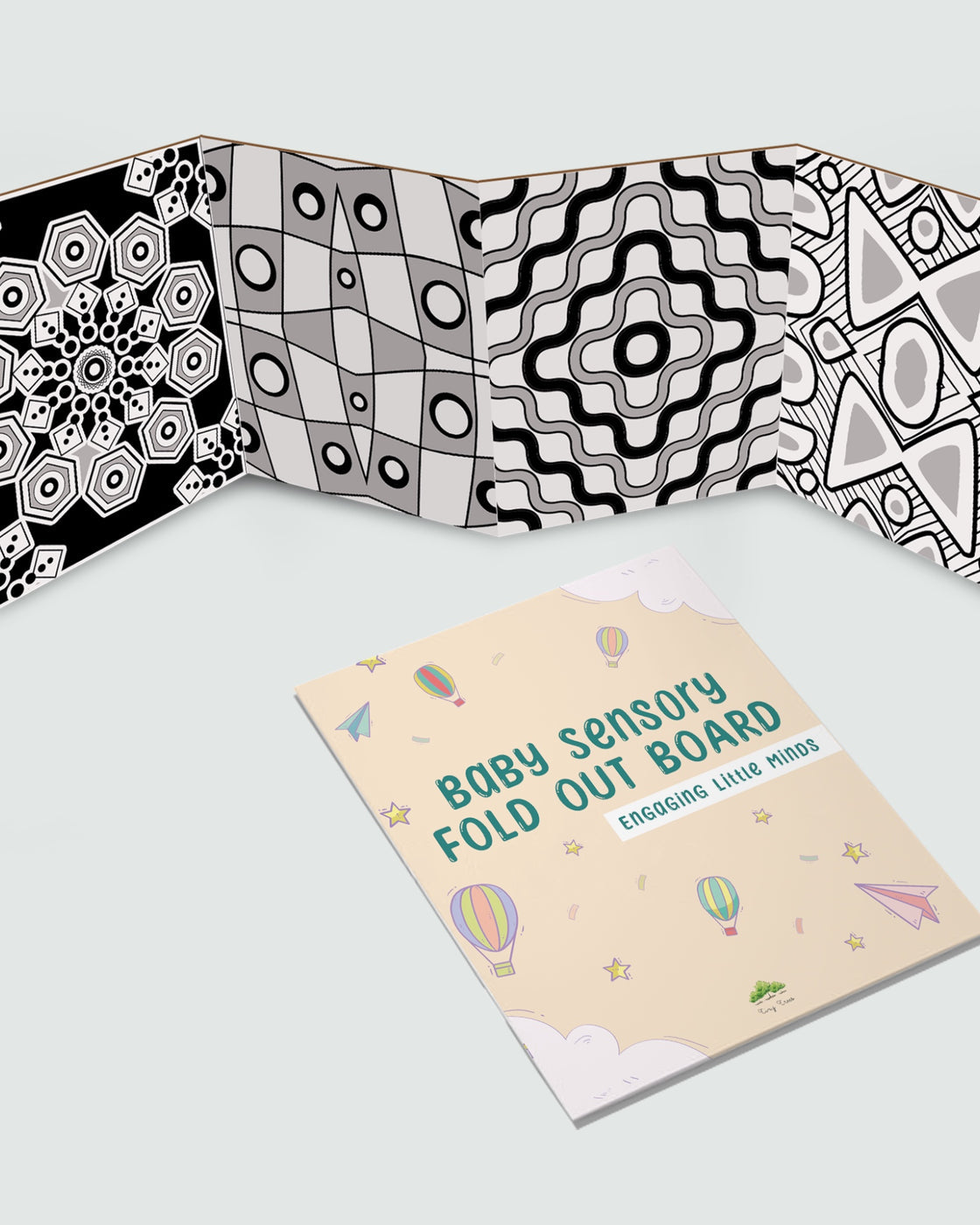 Tiny Trees Black & White Baby Sensory Board Tummy Time Book